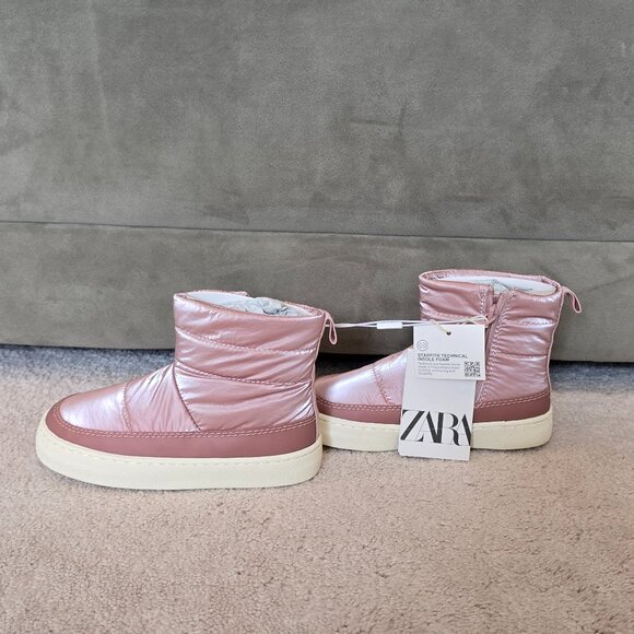 NWT Zara Kids Quilted Boot shoes - Size - 9 US, 25 EU, 8 UK - Pink - Picture 6 of 7